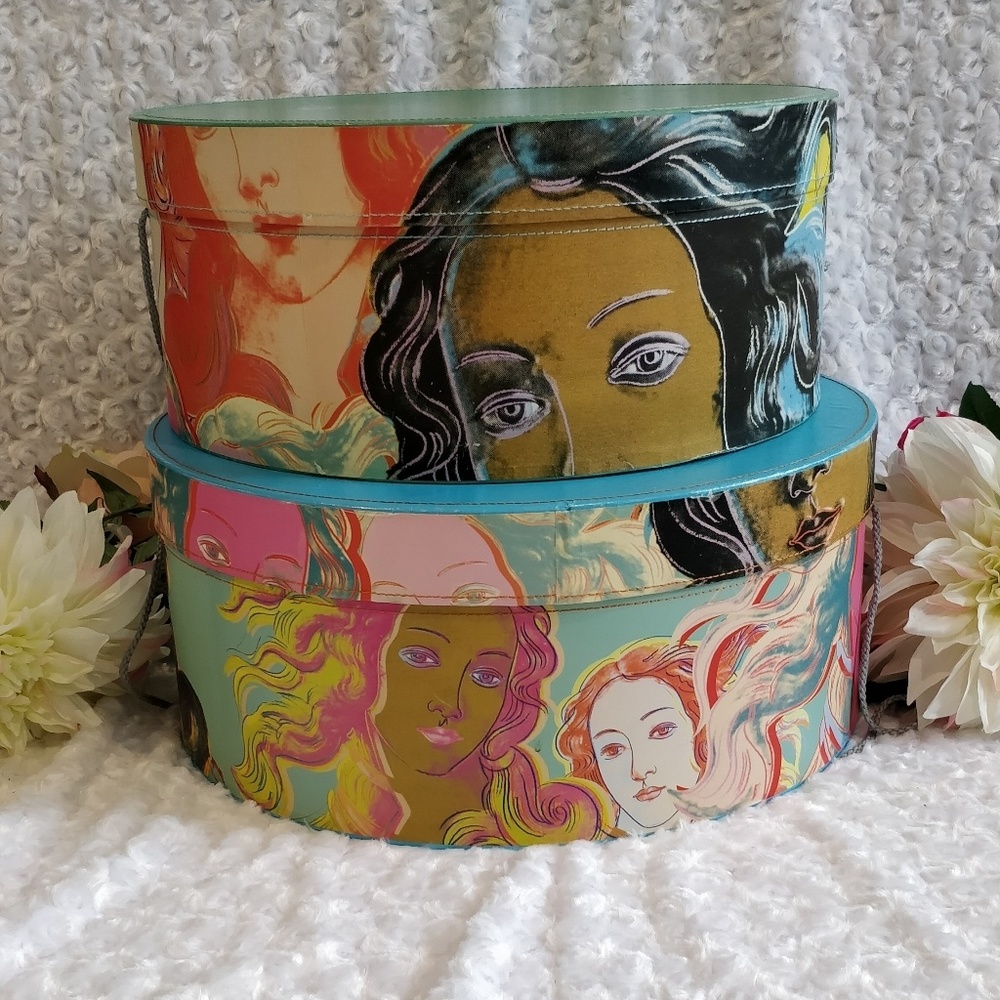 Set of Andy Warhol hat boxes